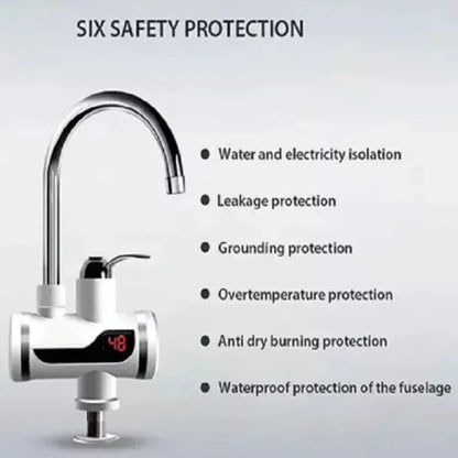 Electric Instant Heating  Faucet  | Digital Temperature Display | Plastic handle |  Kitchen & Bathroom Hot Water Tap