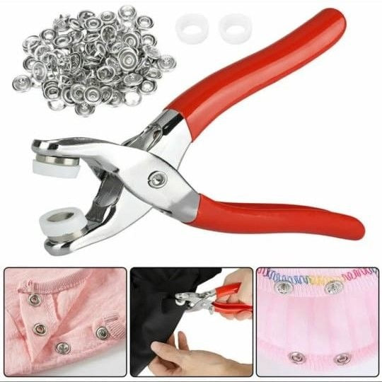 Metal Hand Press Tich Button Fixer Machine with 25 Snap Buttons | Dura ...